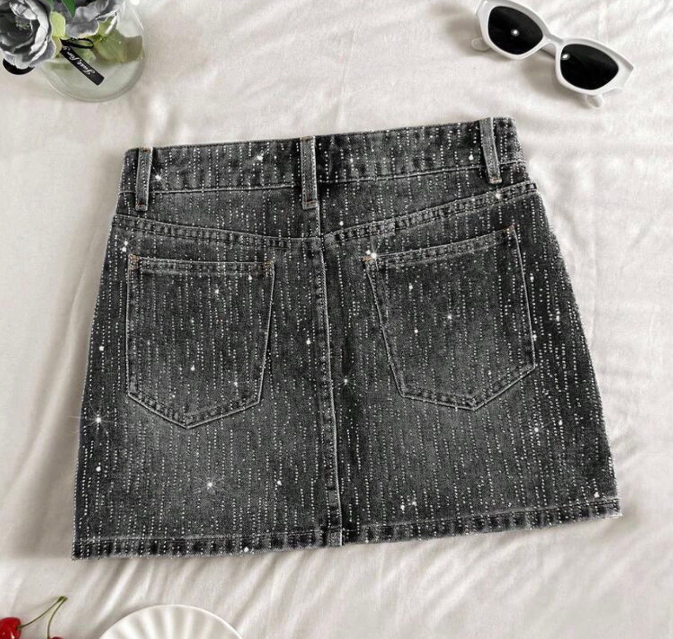 Viana Bedazzled Mini Skirt✨