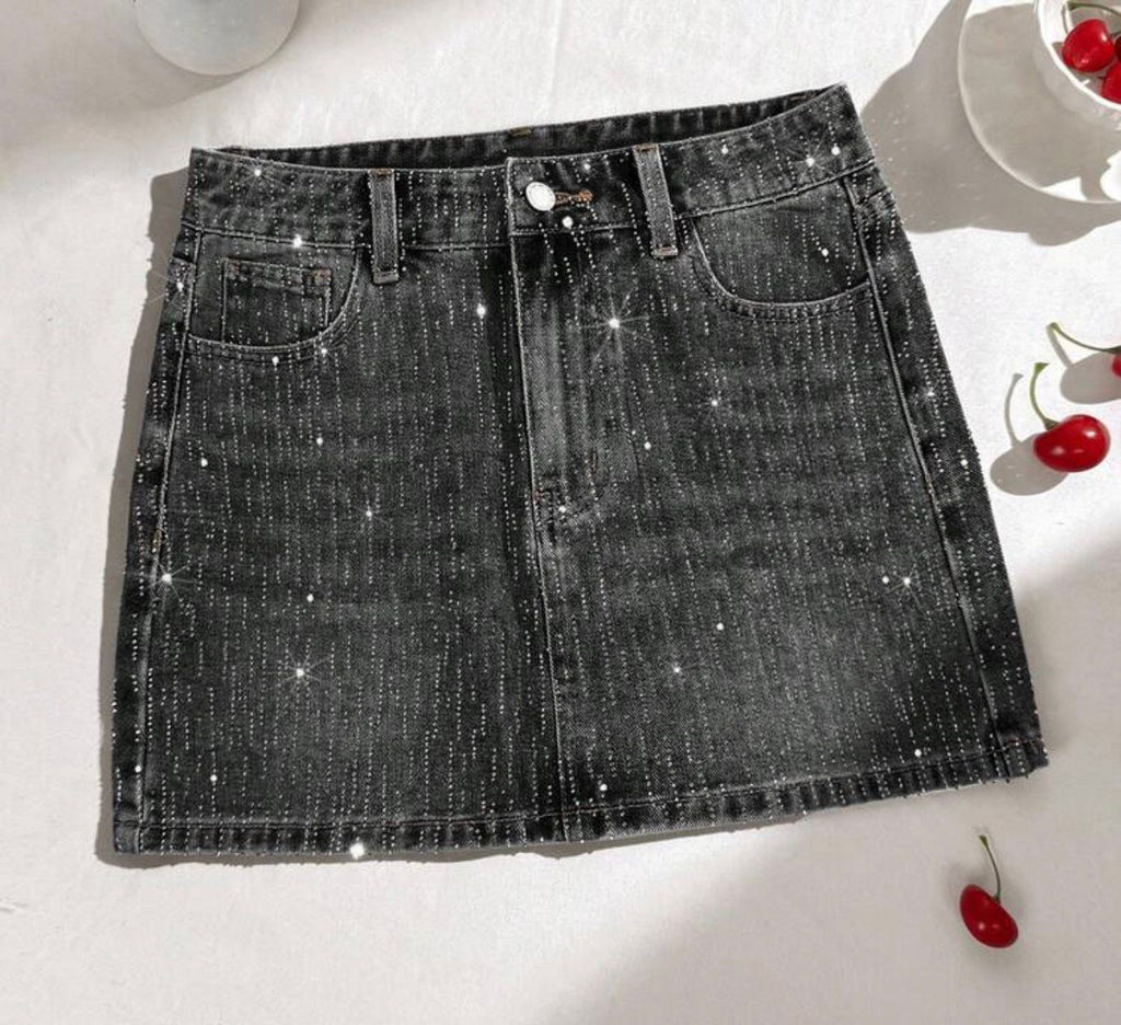 Viana Bedazzled Mini Skirt✨